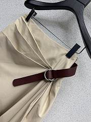 Colestore  Loewe Belted skirt in cotton and silk Beige - 4