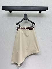 Colestore  Loewe Belted skirt in cotton and silk Beige - 3