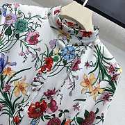 Colestore  Gucci Printed Silk Twill Dress in Multicolor White - 4