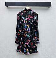 Colestore  Gucci Printed Silk Twill Dress in Multicolor Black - 5