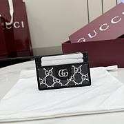 Colestore Gucci GG card case in black and silver GG fabric 11x7cm - 1
