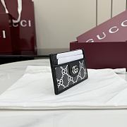 Colestore Gucci GG card case in black and silver GG fabric 11x7cm - 5