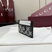 Colestore Gucci GG card case in black and silver GG fabric 11x7cm - 4