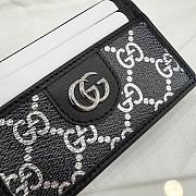 Colestore Gucci GG card case in black and silver GG fabric 11x7cm - 2
