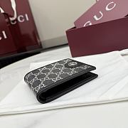 Colestore  Gucci GG bi-fold wallet in black and silver GG fabric  - 3