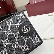 Colestore  Gucci GG bi-fold wallet in black and silver GG fabric  - 2