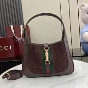 Colestore Gucci Jackie 1961 medium bag in dark brown suede 27.5x19x4cm - 1