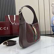 Colestore Gucci Jackie 1961 medium bag in dark brown suede 27.5x19x4cm - 6