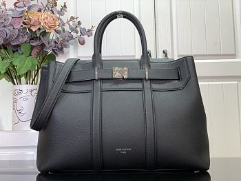 Colestore Louis Vuitton Georges Tote MM bag Black Millésime Calfskin 41x29 x14cm