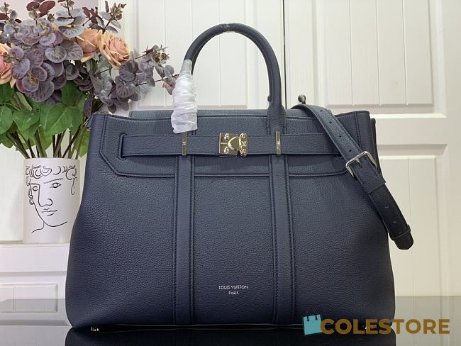 Colestore Louis Vuitton Georges Tote MM bag Navy Blue Millésime Calfskin 41x29 x14cm - 1