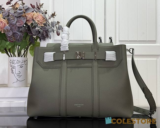 Colestore Louis Vuitton Georges Tote MM bag Khaki Green Millésime Calfskin 41x29 x14cm - 1