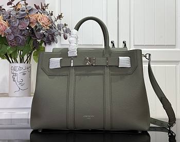 Colestore Louis Vuitton Georges Tote MM bag Khaki Green Millésime Calfskin 41x29 x14cm