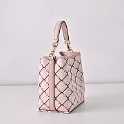 Colestore  Gucci GG Emblem small bucket bag in pink and red GG fabric 19 × 18 × 11 cm - 6
