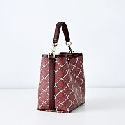 Colestore  Gucci GG Emblem small bucket bag in  red and pink GG fabric 19 × 18 × 11 cm - 5