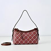 Colestore  Gucci Printed GG small shoulder bag in red and pink GG fabric  22 × 14 × 8 cm  - 1