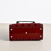 Colestore  GucciDiana crystals small tote bag in Rosso Ancora red velvet 20 × 16 × 10 cm - 6