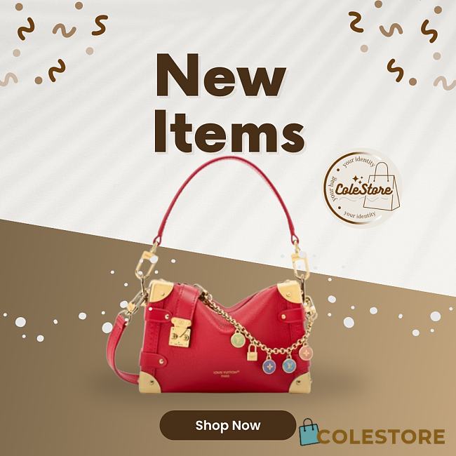 Colestore  Louis Vuitton Side Trunk Sari Red M28333 19 x 7.5 x 12.5cm - 1