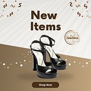 Colestore Chanel Sandals Sheepskin Black - 1