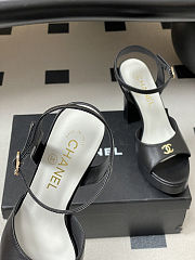 Colestore Chanel Sandals Sheepskin Black - 4