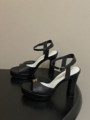 Colestore Chanel Sandals Sheepskin Black - 5