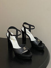 Colestore Chanel Sandals Sheepskin Black - 3