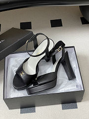 Colestore Chanel Sandals Sheepskin Black - 2