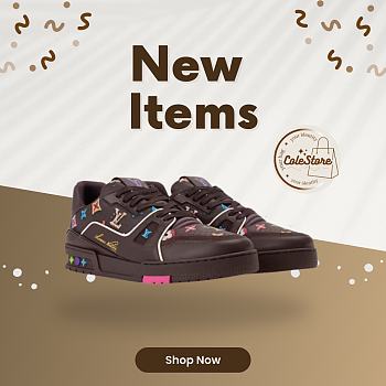 Colestore Louis Vuitton Men LV Trainer Sneaker Brown Mix of materials
