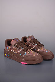Colestore Louis Vuitton Men LV Trainer Sneaker Brown Mix of materials - 6