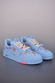 	 Colestore Louis Vuitton Men LV Trainer Sneaker Blue Mix of materials - 1