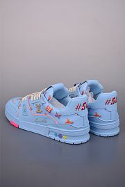 	 Colestore Louis Vuitton Men LV Trainer Sneaker Blue Mix of materials - 6