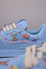 	 Colestore Louis Vuitton Men LV Trainer Sneaker Blue Mix of materials - 2