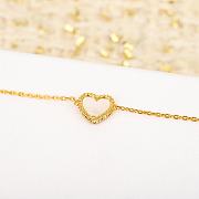 Colestore Van Cleef & Arpels Yellow Gold Mother Of Pearl Sweet Alhambra Heart Bracelet - 6