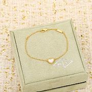 Colestore Van Cleef & Arpels Yellow Gold Mother Of Pearl Sweet Alhambra Heart Bracelet - 2