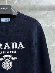 Colestore  Prada Navy Wool And Cashmere Crew-neck Sweater - 5