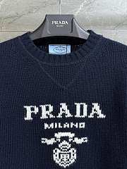 Colestore  Prada Navy Wool And Cashmere Crew-neck Sweater - 3