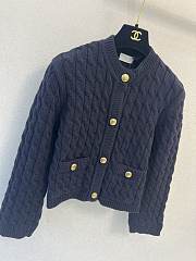 Colestore  Moncler Navy Blue Cotton Blend Cardigan - 4