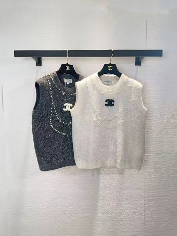 Colestore Chanel Sleeveless Knitted Sweater 