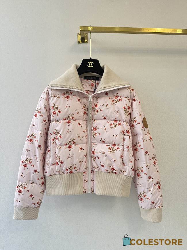Colestore Louis Vuitton Printed Puffer Jacket Floral Print - 1