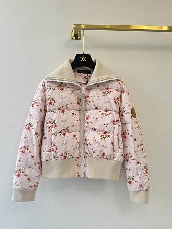 Colestore Louis Vuitton Printed Puffer Jacket Floral Print