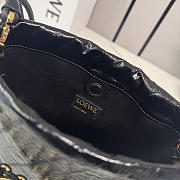 Colestore  Loewe Mini Flamenco Purse in Hagfish Black 23x17x5.5cm - 3