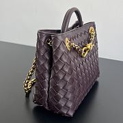 Colestore  Bottega Veneta Women's Small Andiamo Chain in Dark barolo 25x22x10.5cm - 6