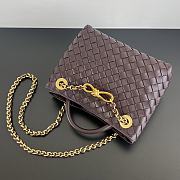 Colestore  Bottega Veneta Women's Small Andiamo Chain in Dark barolo 25x22x10.5cm - 4