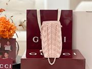 Colestore  Gucci GG Marmont Nano Bucket bag in Pink leather 16x17x6.5cm - 4