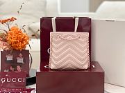 Colestore  Gucci GG Marmont Nano Bucket bag in Pink leather 16x17x6.5cm - 3
