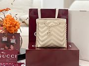 Colestore  Gucci GG Marmont Nano Bucket bag in Light Beige leather 16x17x6.5cm - 1