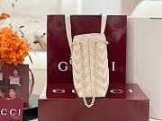Colestore  Gucci GG Marmont Nano Bucket bag in Light Beige leather 16x17x6.5cm - 4