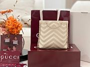Colestore  Gucci GG Marmont Nano Bucket bag in Light Beige leather 16x17x6.5cm - 3