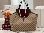 Colestore  Gucci Mercato Small tote bag in Sand and Brown GG canvas  26x23x11cm - 3