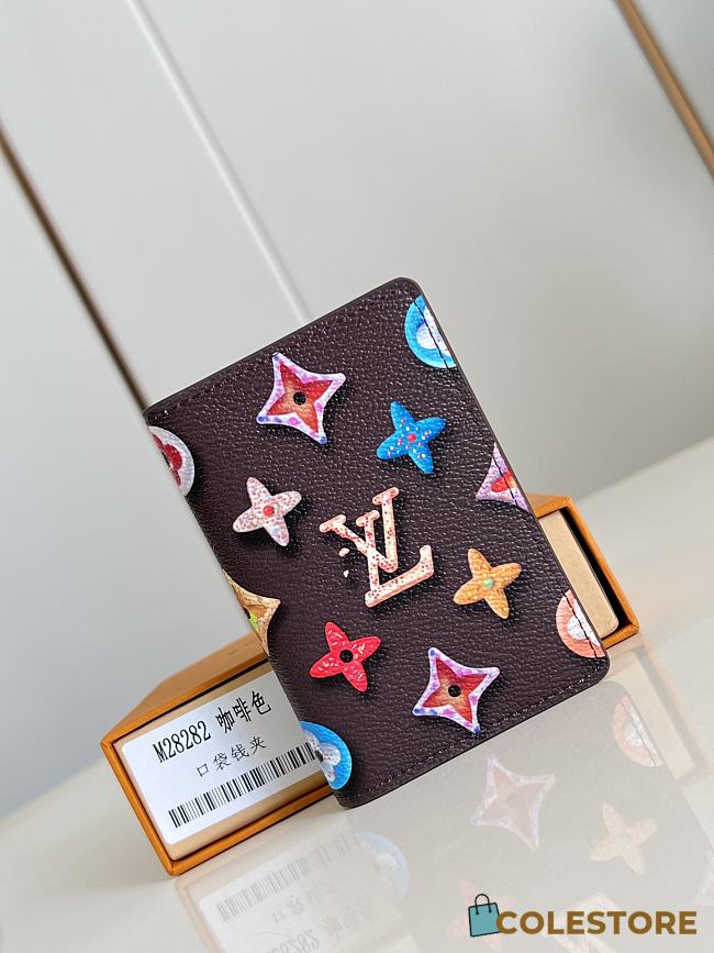 Colestore Louis Vuitton Pocket Organizer Chocolate M28282 7.5 x 11.1 x 1 cm - 1