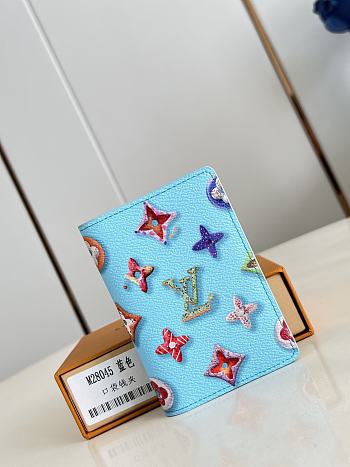 Colestore Louis Vuitton Pocket Organizer BlueBerry M28045 7.5 x 11.1 x 1 cm